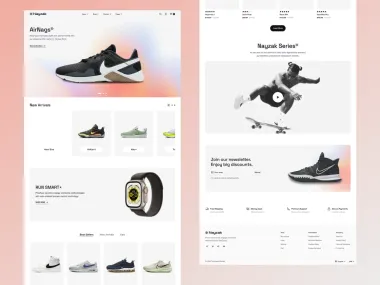 Footwear eCommerce website pages